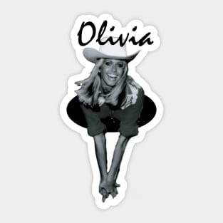 Olivia Newton-John / 80s Vintage Fan Design Sticker